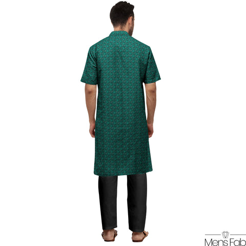 COTTON STRAIGHT MEN'S KURTA WITH SEQUIN