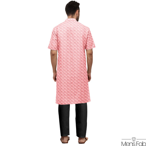 COTTON STRAIGHT MEN'S KURTA WITH SEQUIN